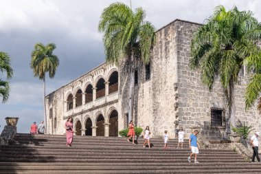 Santo Domingo, Dominican Republic  December 28, 2022 View at the house built After Christopher Columbus died, his son Diego built a place called the Alczar de Colnto.  clipart