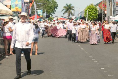 Las Tablas, Panama - 11 Ocak 2025: İnsanlar Las Tablas, Panama 'da her yıl Ocak ayında 
