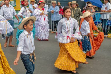 Las Tablas, Panama - 11 Ocak 2025: İnsanlar Las Tablas, Panama 'da her yıl Ocak ayında 
