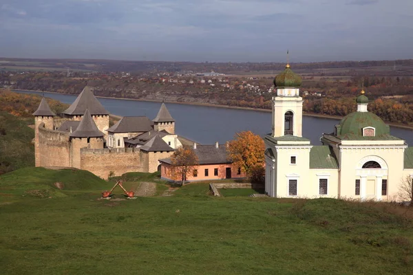 Fortaleza Khotyn Una Fortificación Medieval Fortificada Khotyn Región Chernivtsi Ucrania — Foto de Stock