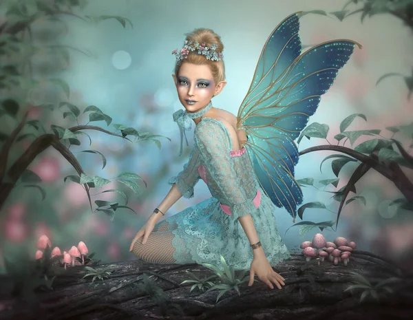 Computer Graphics Fairy Wings Generated — Stock Photo, Image