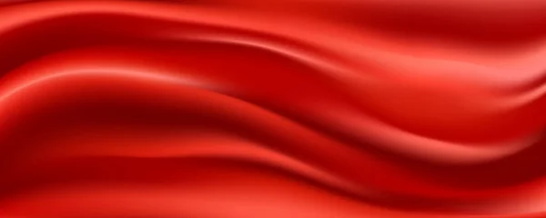 Sfondo Astratto Tessuto Seta Rosso — Vettoriale Stock