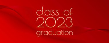 Kart, davet veya afiş için 2023 mezuniyet metin tasarımı sınıfı
