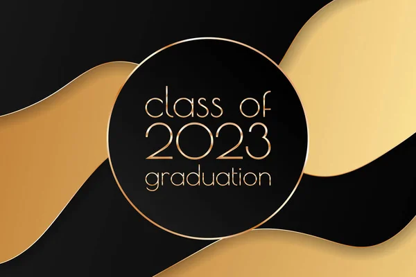 Graduierungstexte Der Klasse 2023 Für Karten Einladungen Oder Banner — Stockvektor