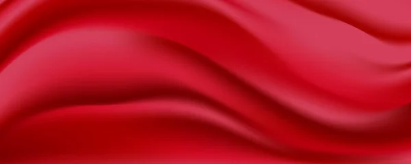 Rote Seide Stoff Abstrakten Hintergrund — Stockvektor