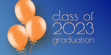 Kart, davet veya afiş için 2023 mezuniyet metin tasarımı sınıfı