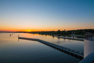 Bridge over the river Dead Vistula in Sobieszewo / Poland