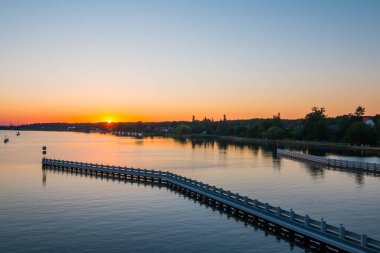 Bridge over the river Dead Vistula in Sobieszewo / Poland
