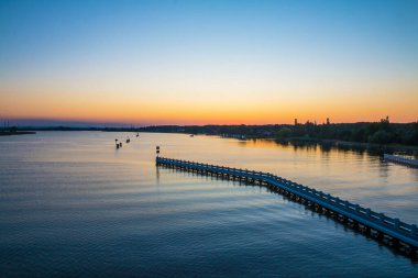 Bridge over the river Dead Vistula in Sobieszewo / Poland