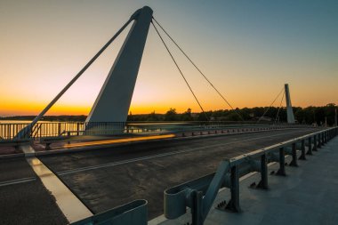 Bridge over the river Dead Vistula in Sobieszewo / Poland