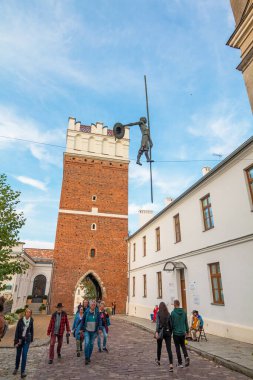 Sandomierz, Poland - 10 July 2020: The old town hall and main square in Sandomierz. Poland. Europe.
