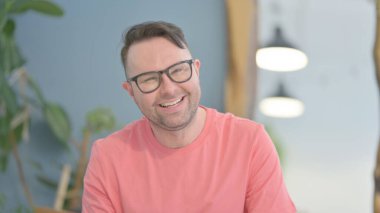 Senior Old Man Talking on Online Video Call