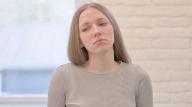 Portrait of Broken Creative Young Woman Crying