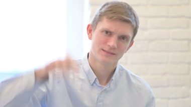 Stressed Young Businessman Talking in Anger, Fighting