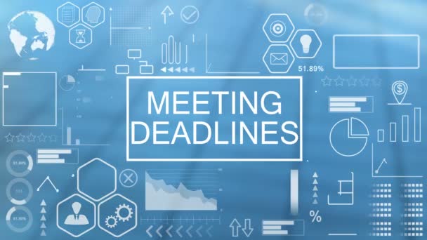 Meeting Deadlines Hologram Concept Virtual Reality — Stock Video