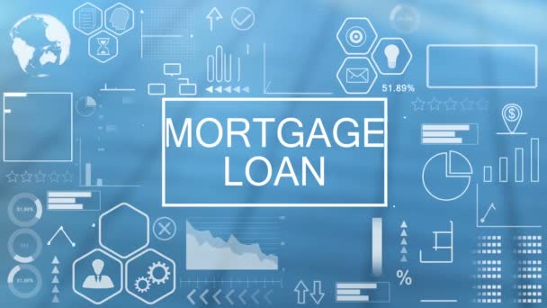 Mortgage Loan Hologram Concept Virtual Reality — Stock Video