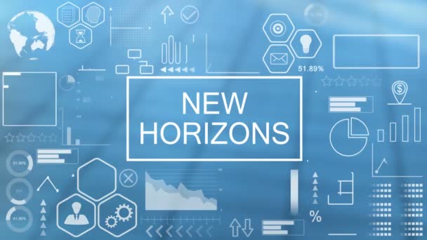 Nieuwe Horizons Hologram Concept Virtual Reality — Stockvideo
