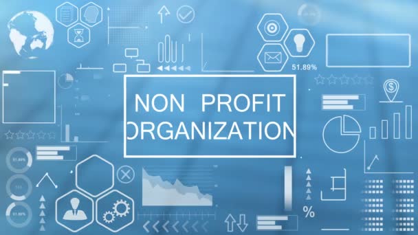 Non Profit Organization Businessman Hologram Virtual — Stock Video