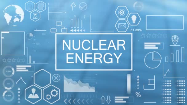 Nukleáris Energia Hologram Koncepció Virtuális Valóság — Stock videók