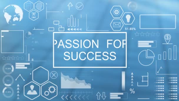 Passion Success Hologram Concept Virtual Reality — Stock video
