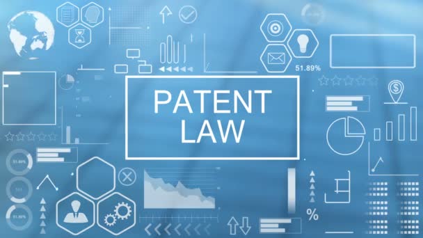Prawo Patentowe Koncepcja Hologramu Rzeczywistość Wirtualna — Wideo stockowe