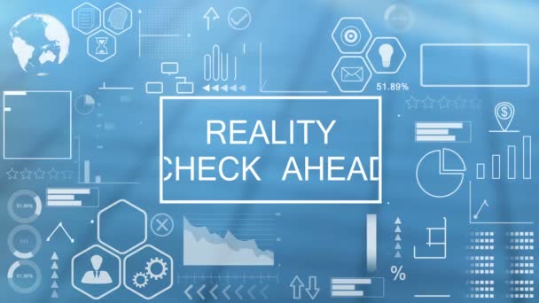 Reality Check Ahead Gram Virtual Reality — стоковое видео