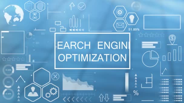 Search Engine Optimization Businessman Hologgram Virtual — 비디오