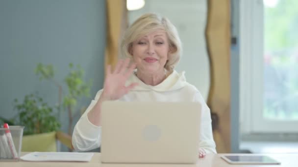 Online Video Chat Mature Adult Man Laptop — 비디오
