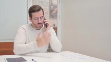 Angry Man Talking on Phone, Argument