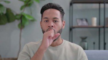 Öksüren İspanyol adamın portresi.