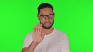 El sallayan Adam Yeşil Arkaplanda Hoş Geldiniz