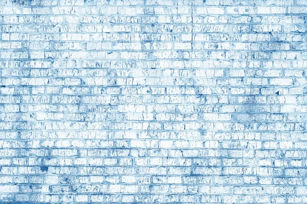 用蓝色的砖和蓝色的砖做成的不寻常的蓝色砖做成的砖墙 作为抽象的蓝色背景 — 图库照片