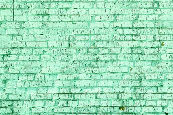 Brick Wall Unusual Green Bricks Made Whole Green Bricks Broken — Stock Photo, Image