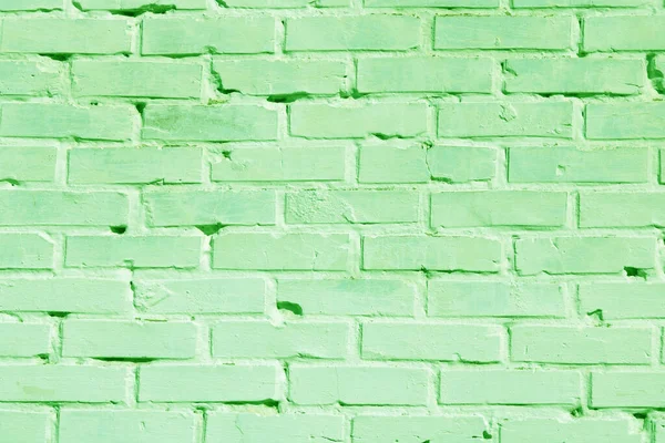 Brick Wall Unusual Green Bricks Made Whole Green Bricks Broken — Stockfoto