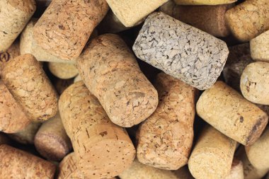 Wine corks isolated on white background close-up