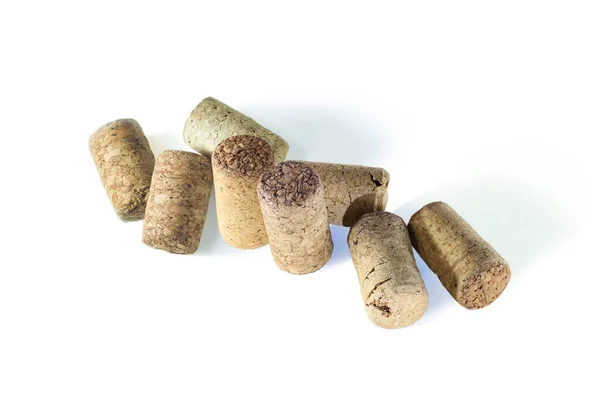 Wine Corks Isolated White Background Close — Stock Photo, Image