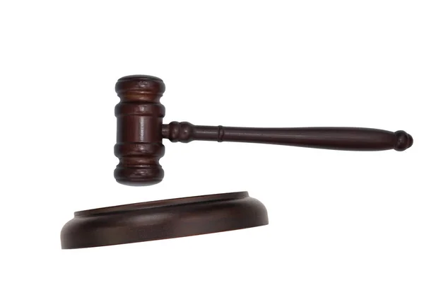 Judge Gavel Isolated White Background Symbol Justice Gavel Rule Law — Stock Photo, Image