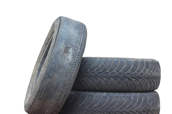타이어에 손상을 타이어의 견본으로 타이어를 타이어 — 스톡 사진