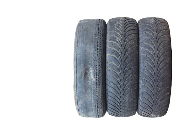 타이어에 손상을 타이어의 견본으로 타이어를 타이어 — 스톡 사진