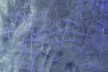 Beautiful blue background with leather texture with blue veins of blue leather as sample of blue background from natural leather or sample of background texture of leather for natural background