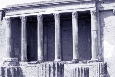 Pompei'nin kalıntıları parçaları. Antik Roma kenti İtalya ' Vezüv Yanardağı ve patlama öldü.