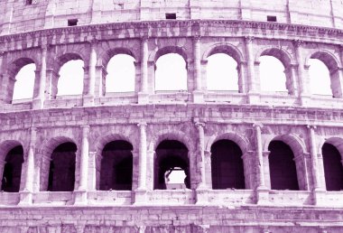 Roma'da Colosseum - Flavian Amfitiyatro closeup, İtalya, Avrupa