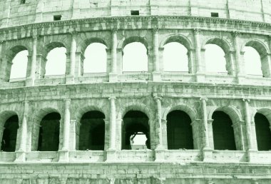 Roma'da Colosseum - Flavian Amfitiyatro closeup, İtalya, Avrupa