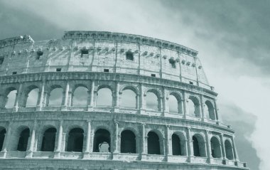 Roma'da Colosseum - Flavian Amfitiyatro closeup, İtalya, Avrupa