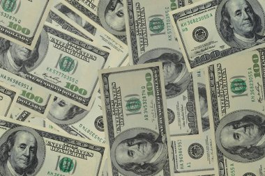 Yüz dolar faturaları yakın çekim