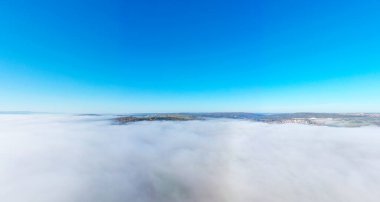 Almanya 'da Swabian albleri ile ufkun havadan görünüşü