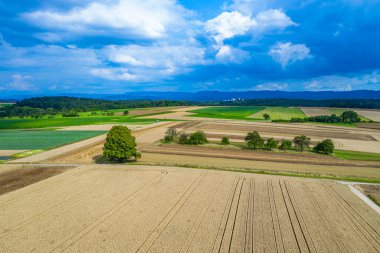 Filderstadt 'tan görülen Swabian alblerinin hava görüntüsü