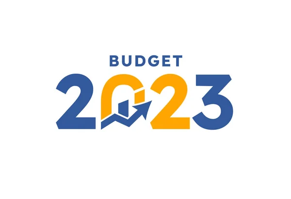 Budget 2023 Logo Design 2023 Budget Banner Design Templates Vector — Stock Vector