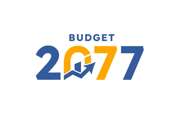 Költségvetés 2077 Logó Tervezés 2077 Költségvetés Banner Tervezés Sablonok Vektor — Stock Vector