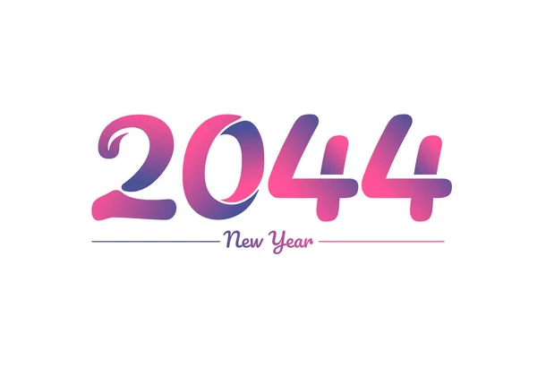 カラフルなグラデーション2044新しい年のロゴデザイン 新年2044画像 — ストックベクタ